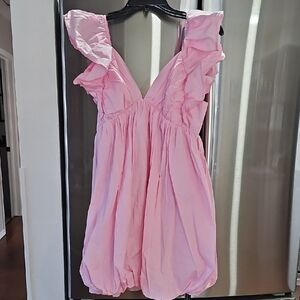 Bubble Hem Mini Dress